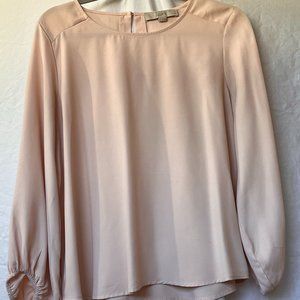 Loft Blouse - Size Petite Medium soft pink color